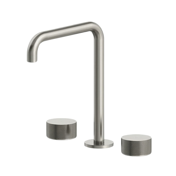Arcisan Vierra Basin Set with Extended Height Squareline Spout Brushed Nickel