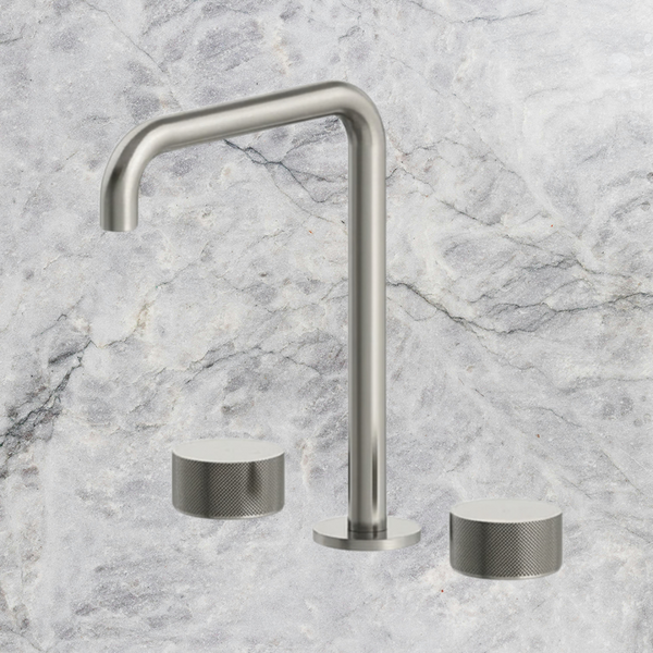 Arcisan Vierra Basin Set with Extended Height Squareline Spout Brushed Nickel