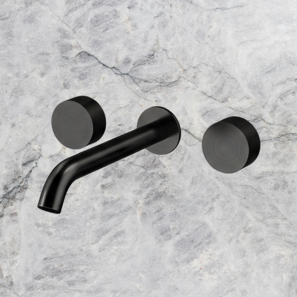 Arcisan Vierra Wall Mount Basin Set 220mm Centre Spout Brushed Iron