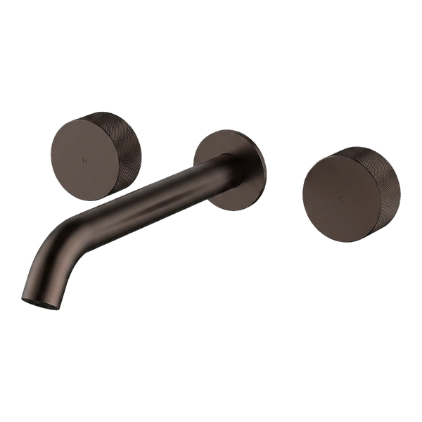 Arcisan Vierra Wall Mount Basin Set 220mm Centre Spout Dark Bronze