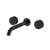 Arcisan Vierra Wall Mount Basin Set 220mm Centre Spout Matte Black