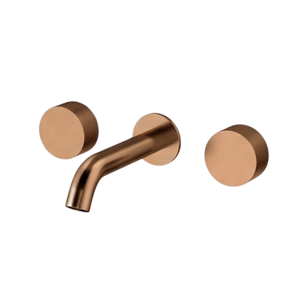 Arcisan Vierra Wall Mount Basin Set 150mm Centre Spout Brushed Rose Gold