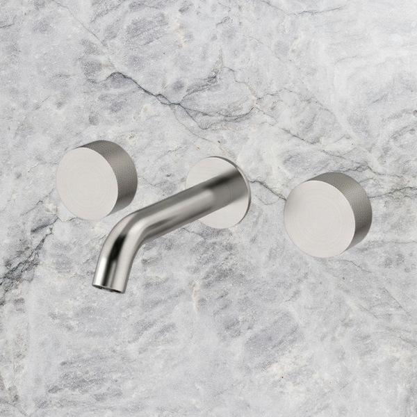 Arcisan Vierra Wall Mount Basin Set 150mm Centre Spout Brushed Nickel