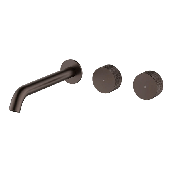 Arcisan Vierra Wall Mount Basin Set 220mm Left Spout Dark Bronze