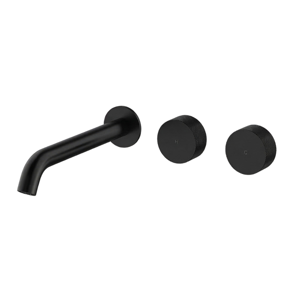 Arcisan Vierra Wall Basin Set 220mm Left Spout (Complete Kit) Matte Black