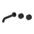 Arcisan Vierra Wall Basin Set 220mm Left Spout (Complete Kit) Matte Black