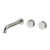 Arcisan Vierra Wall Basin Set 220mm Left Spout (Trim Kit Only) Brushed Nickel