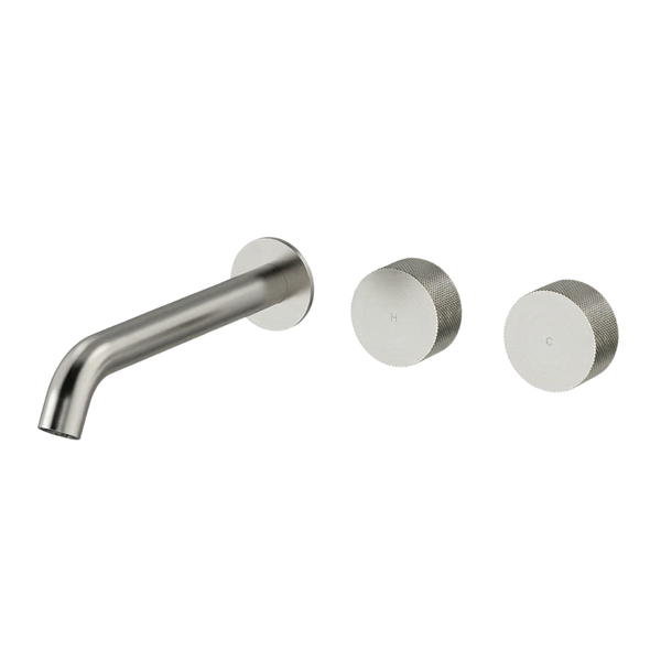 Arcisan Vierra Wall Basin Set 220mm Left Spout (Trim Kit Only) Brushed Nickel