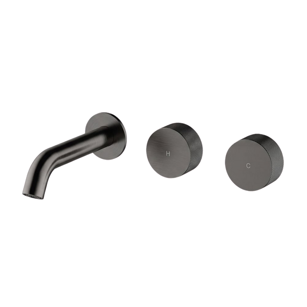 Arcisan Vierra Wall Basin Set 150mm Left Spout (Trim Kit Only) Brushed Iron
