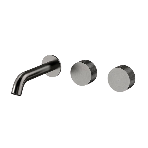 Arcisan Vierra Wall Basin Set 150mm Left Spout (Trim Kit Only) Brushed Gunmetal