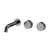 Arcisan Vierra Wall Basin Set 150mm Left Spout (Trim Kit Only) Brushed Gunmetal