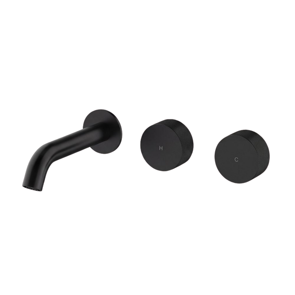 Arcisan Vierra Wall Basin Set 150mm Left Spout (Complete Kit) Matte Black