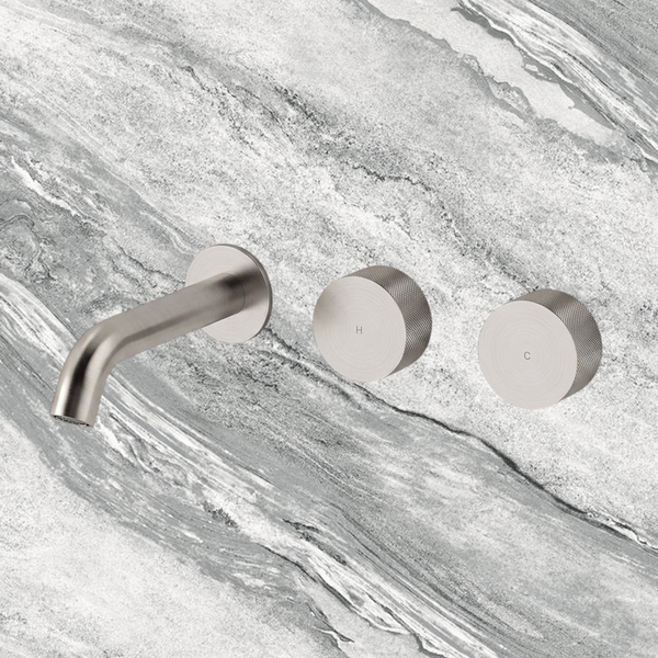 Arcisan Vierra Wall Basin Set 150mm Left Spout (Trim Kit Only) Brushed Nickel