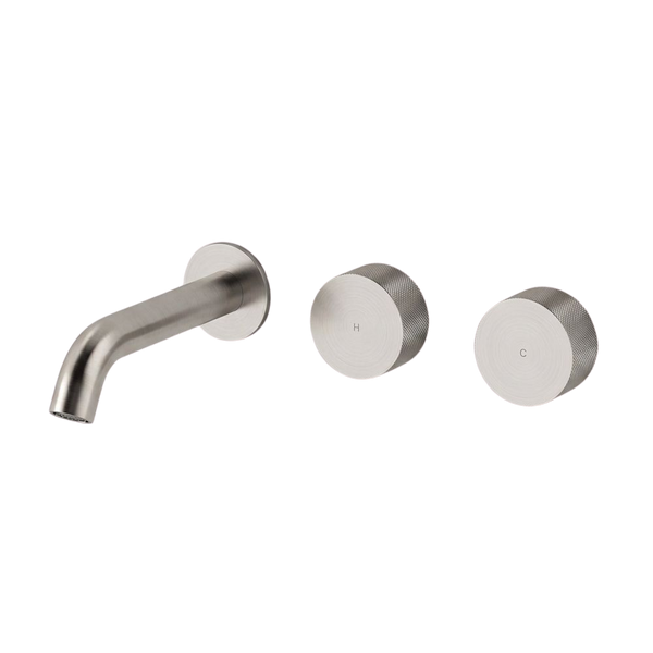 Arcisan Vierra Wall Basin Set 150mm Left Spout (Trim Kit Only) Brushed Nickel