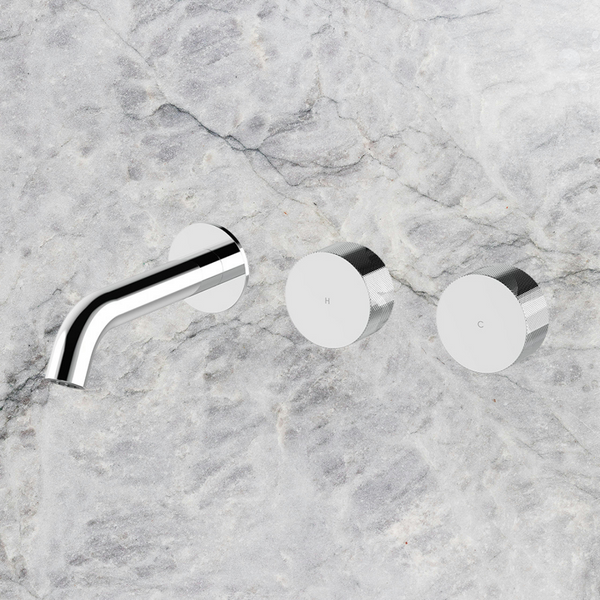 Arcisan Vierra Wall Basin Set 150mm Left Spout (Complete Kit) Chrome
