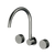 Arcisan Vierra Wall Mount Kitchen or Laundry Set with Swivel Spout Brushed Gunmetal