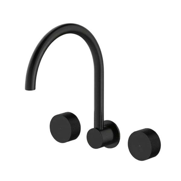 Arcisan Vierra Wall Mount Kitchen or Laundry Set with Swivel Spout Matte Black