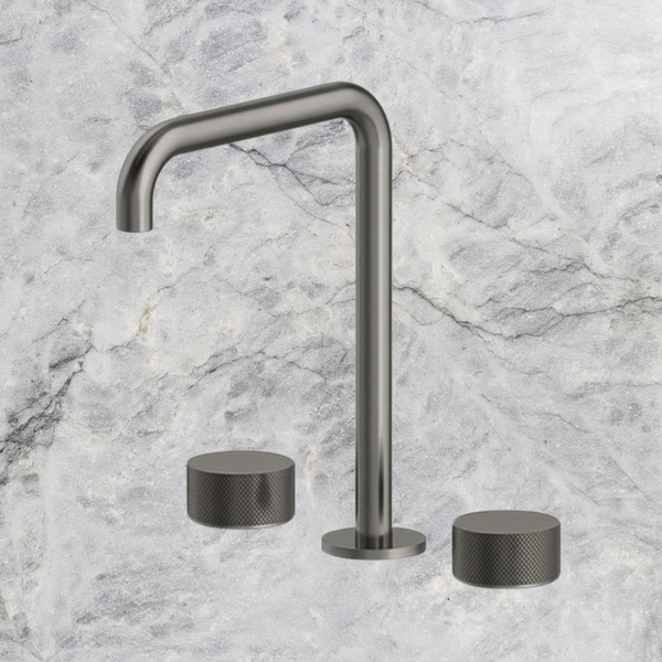 Arcisan Vierra Kitchen Set with Swivel Squareline Spout Brushed Gunmetal