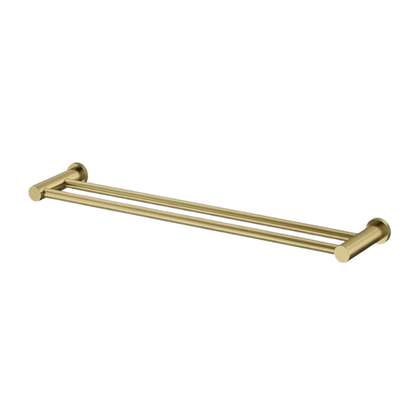 Arcisan Vierra Double Towel Rail 600mm Brushed Brass