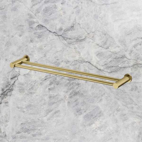Arcisan Vierra Double Towel Rail 600mm Brushed Brass