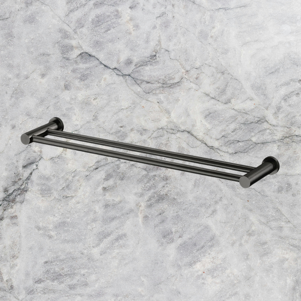 Arcisan Vierra Double Towel Rail 600mm Brushed Iron