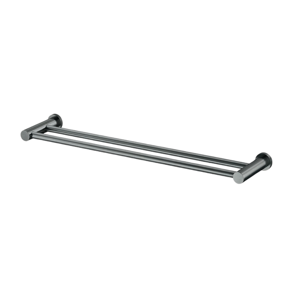 Arcisan Vierra Double Towel Rail 600mm Brushed Gunmetal