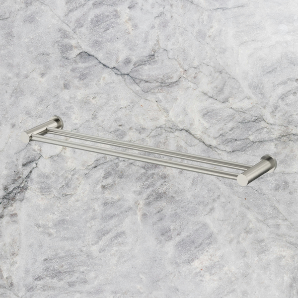 Arcisan Vierra Double Towel Rail 600mm Brushed Nickel