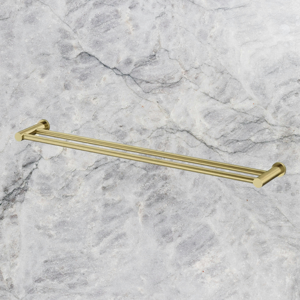 Arcisan Vierra Double Towel Rail 800mm Brushed Brass