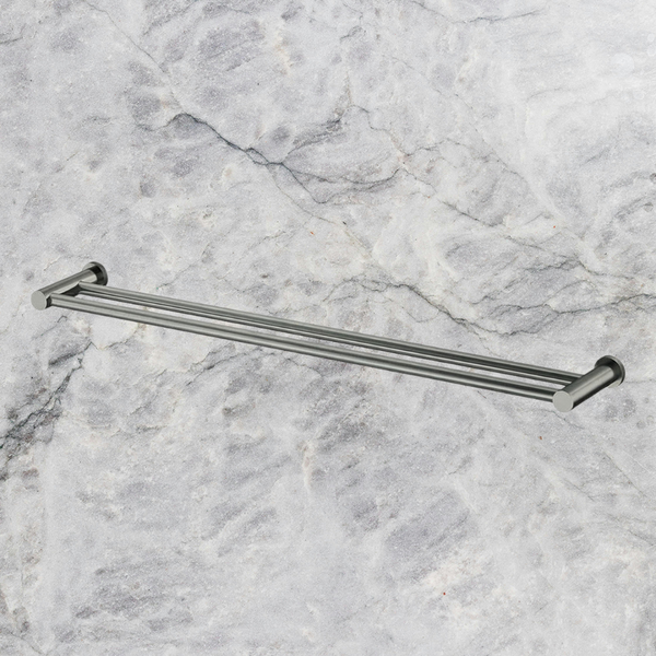 Arcisan Vierra Double Towel Rail 800mm Brushed Gunmetal