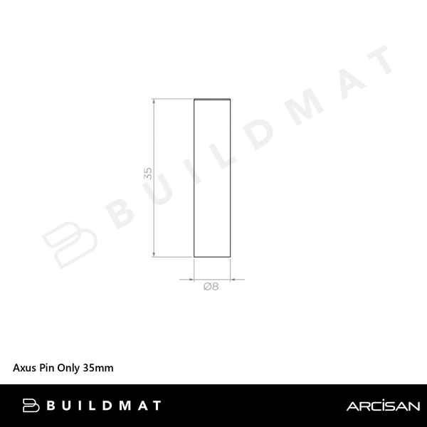 Arcisan Axus Pin Only 35mm Brushed Iron