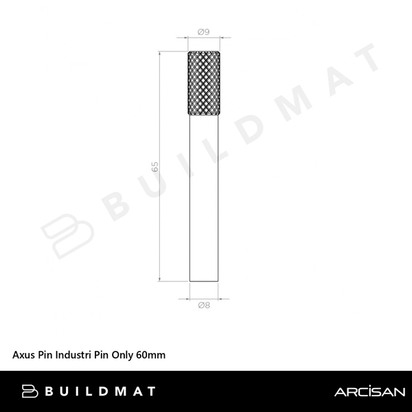 Arcisan Axus Pin Industri Pin Only 60mm Brushed Brass
