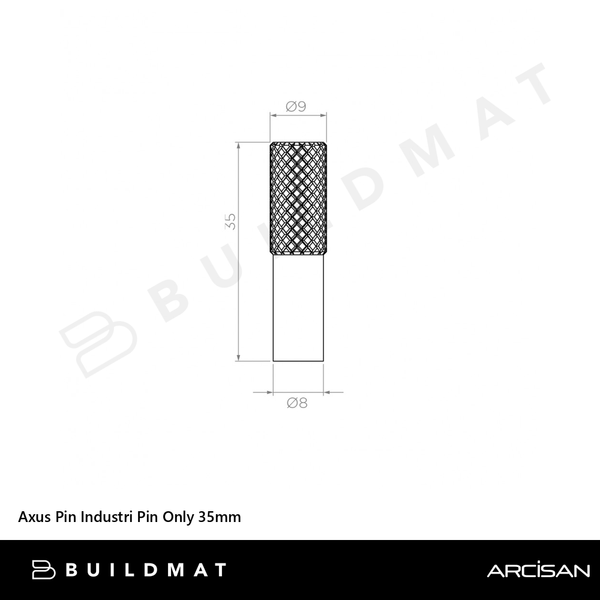 Arcisan Axus Pin Industri Pin Only 35mm Brushed Rose Gold