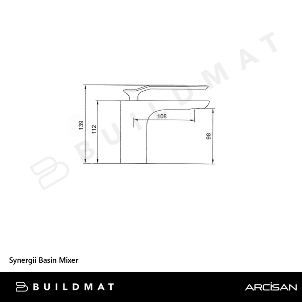Arcisan Synergii Basin Mixer Brushed Brass