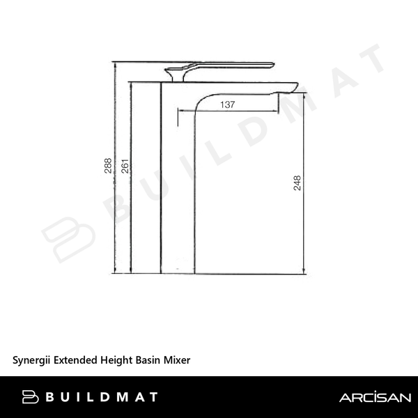 Arcisan Synergii Extended Height Basin Mixer White