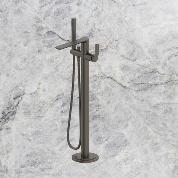 Arcisan Synergii Freestanding Bath Mixer with Handshower Brushed Gunmetal