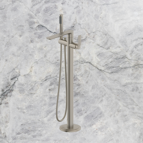 Arcisan Synergii Freestanding Bath Mixer with Handshower Brushed Nickel