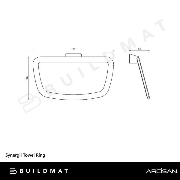 Arcisan Synergii Towel Ring Chrome