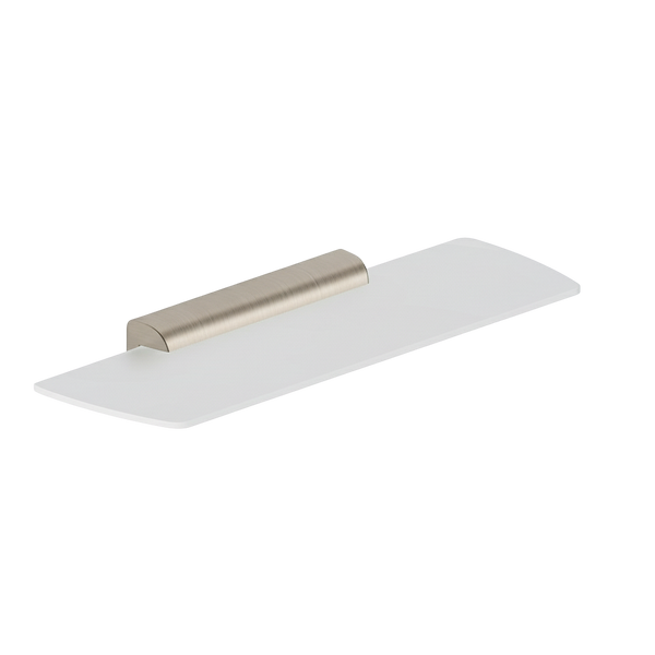 Arcisan Synergii Glass Shelf 400mm Brushed Nickel