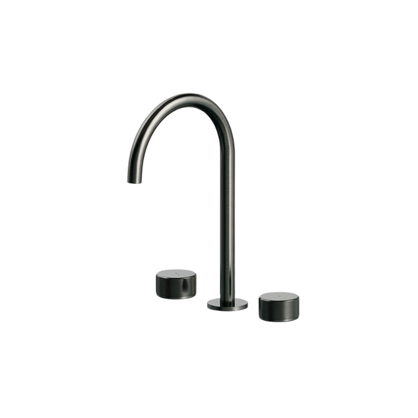 Arcisan Trillion Basin Set with Extended Height Arch Spout Brushed Gunmetal