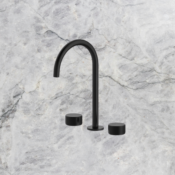 Arcisan Trillion Basin Set with Extended Height Arch Spout Matte Black