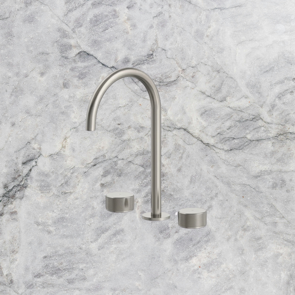 Arcisan Trillion Basin Set with Extended Height Arch Spout Brushed Nickel