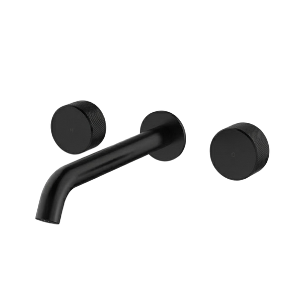 Arcisan Trillion Wall Basin Set 220mm Centre Spout Matte Black