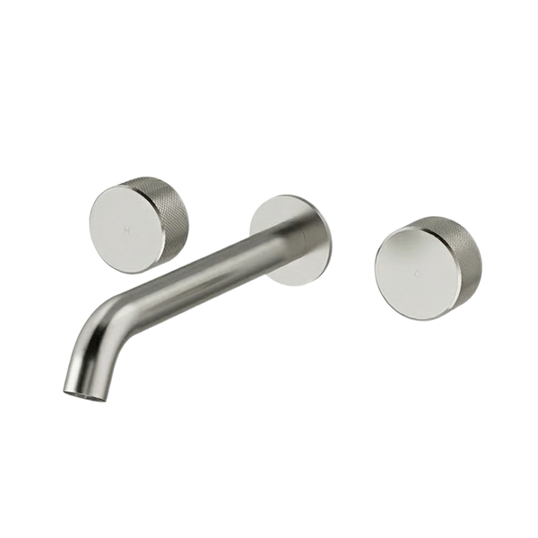 Arcisan Trillion Wall Basin Set 220mm Centre Spout Brushed Nickel