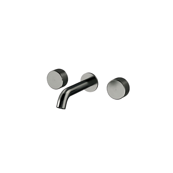 Arcisan Trillion Wall Basin Set 150mm Centre Spout Brushed Gunmetal