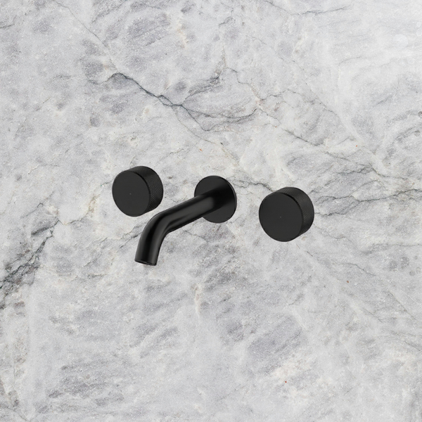 Arcisan Trillion Wall Basin Set 150mm Centre Spout Matte Black
