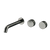 Arcisan Trillion Wall Basin Set 220mm Left Spout (Trim Kit Only) Brushed Gunmetal