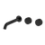 Arcisan Trillion Wall Basin Set 220mm Left Spout (Trim Kit Only) Matte Black