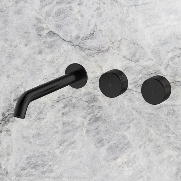 Arcisan Trillion Wall Basin Set 220mm Left Spout (Trim Kit Only) Matte Black