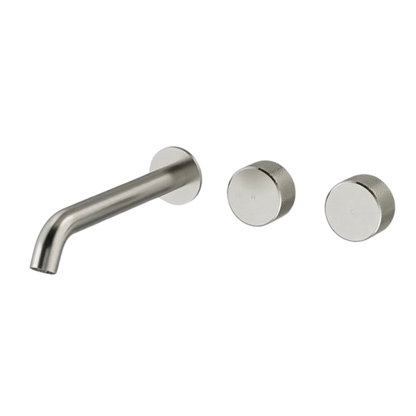 Arcisan Trillion Wall Basin Set 220mm Left Spout (Trim Kit Only) Brushed Nickel