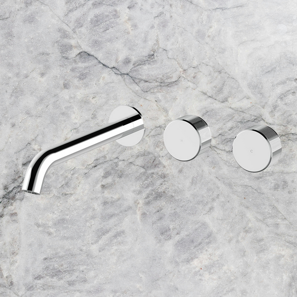 Arcisan Trillion Wall Basin Set 220mm Left Spout (Complete Kit) Chrome